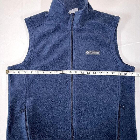 Columbia Men size Small Full Zip‎ Navy Fleece Vest - Picture 4 of 7